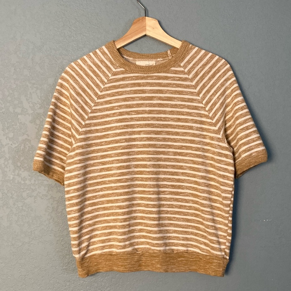 Universal Threads Striped Sweater ~ Size Medium - Dark Gold, White